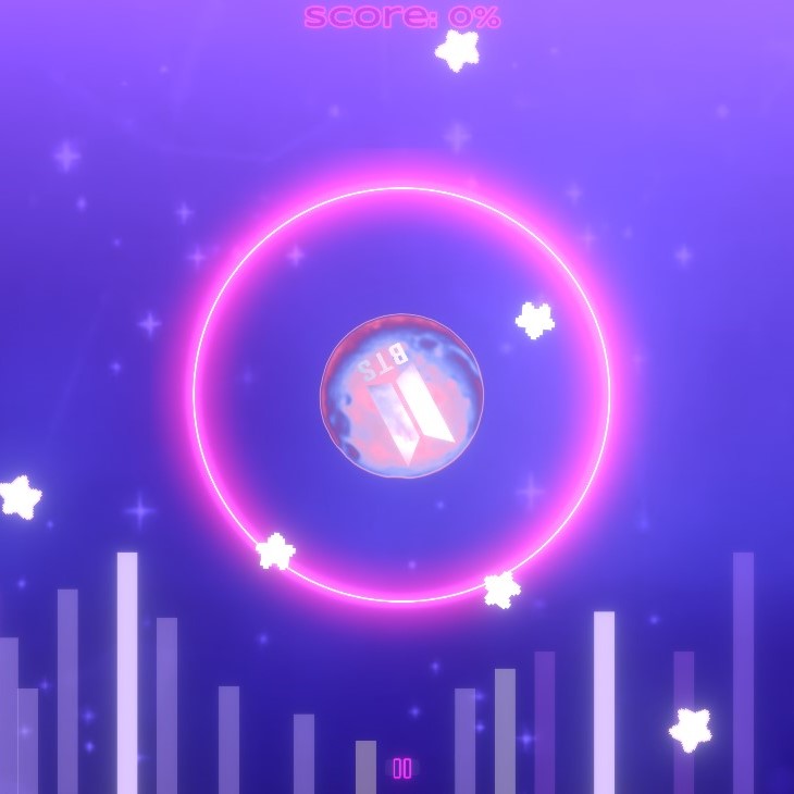 Mid-game screenshot showing stars progress towards middle